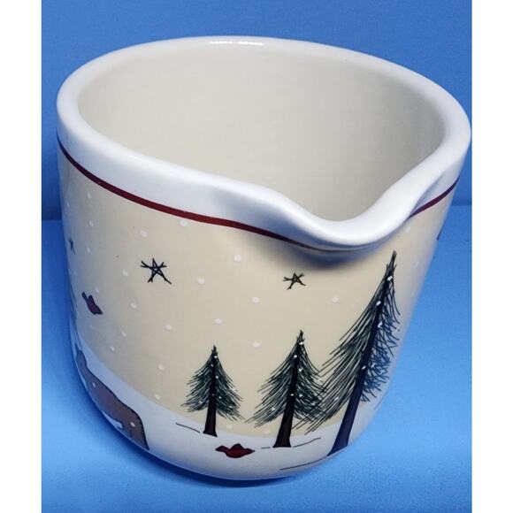 GINGER CREEK Meiwa Art Creamer Deer Bear Cabin & Trees 1997 Nice See Pictures - Picture 8 of 11